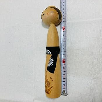 特大 美しい 創作こけし 佐藤翠崕 木彫り 人形 郷土玩具 モダン 近代 こけし レトロ 佐藤翠崕 白梅 少女 モダン こけし 人形 郷土玩具 民芸