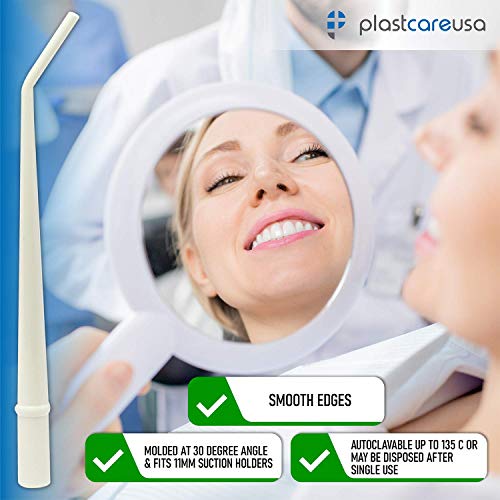 100 Dental Surgical Aspirator White Suction Tips, 1/8 Inch Diameter, 4 Bags Of 25 Tips #TOP5