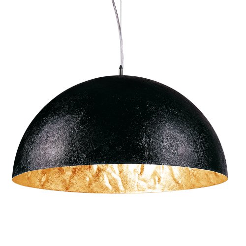 s.LUCE Blister Pendelleuchte ø 40cm schwarz gold Glocke Schüssel Esstisch-Hängeleuchte Wohnzimmer-Hängelampe Kinderzimmer Küchenleuchte