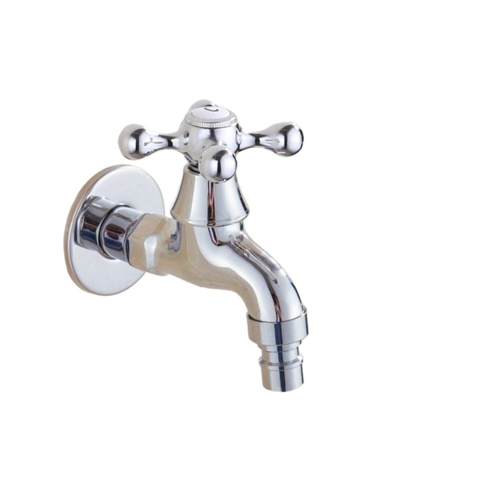 Hwww A Style Polished Chrome Mop Pool Faucet/Laundry Sink Cold Water Tap And Washing Machine Faucet/Garden Water Taps(A Style)