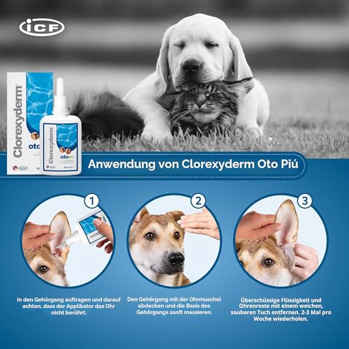 Clorexyderm Oto Più Ohrreiniger für Hunde und Katzen, 150 ml