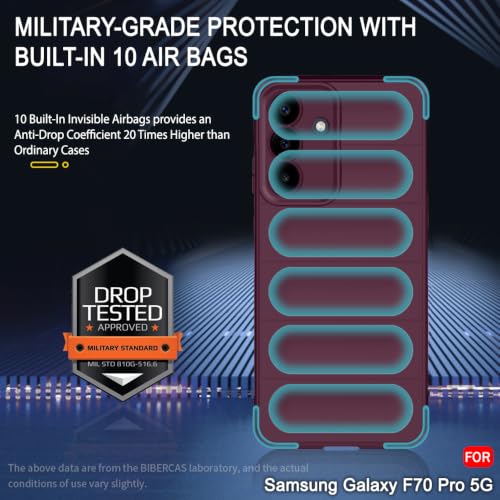 Image of TheGiftKart Liquid Silicon Back Cover Case for Samsung Galaxy F70 Pro 5G | Shockproof Military Grade Protection | Micro-Fibre Cloth On Inner Side | Built-in Anti-Slip Grip Cover Case (TPU, Maroon)