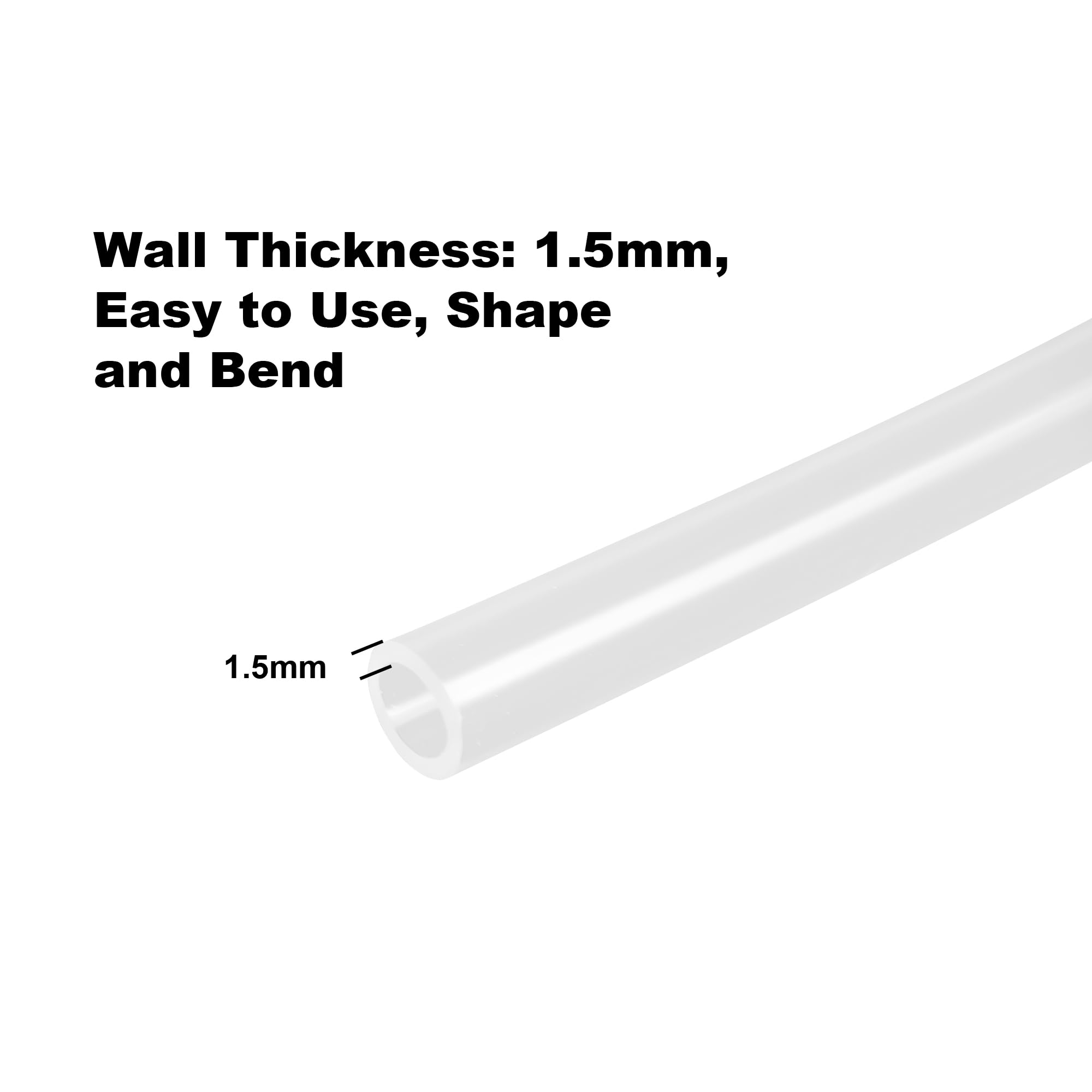 Tube en PVC transparent de 10 mm de diamètre intérieur x 13 mm de diamètre extérieur de 8 m, LAVMHAB tuyau en PVC léger et flexible