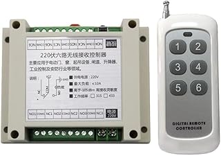 AC220V 6CH 10A RF Wireless Remote Control Relay Switch Security System Tubular Motor Garage Door shutters/lamp