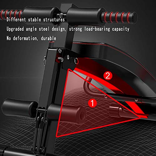 FEILA Adjustable Folding Fitness Barbell Rack and Weight Bench Weight Bench with Upgraded Wider Backrest Seat InclineDecline Exercise Workout Bench for Home Gym, Strength Training Full Body Workout