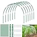DOUUCO 36 Stück 43 cm Pflanztunnel Bögen, Folientunnel Bögen, Rust Free Fiberglas Tunnelbogen stabil Durable Frei Biegbar Gartenreifen, Gewächshaus Reifen für Gartenstoff Gartenpfähle