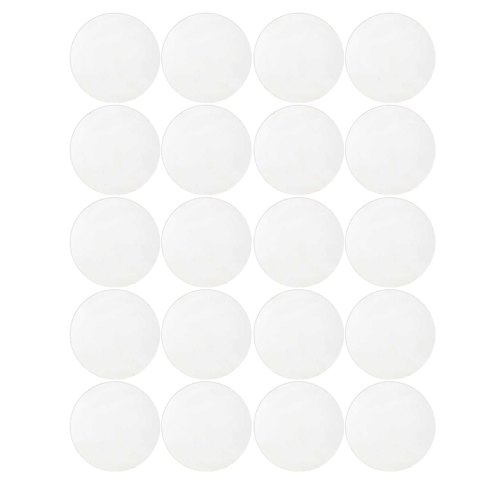 Healeved Lot de 20 disques de protection en verre pour spots encastrés, lentilles plates et transparentes de rechange, diamètre 4,5 cm (1,8 pouce), compatibles avec les spots encastrés MR16 et