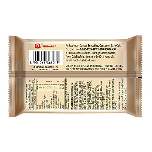 Britannia Biscafe - Super Thin Coffee Cracker | 100 gm | Thin crunchy coffee biscuit - Image 2