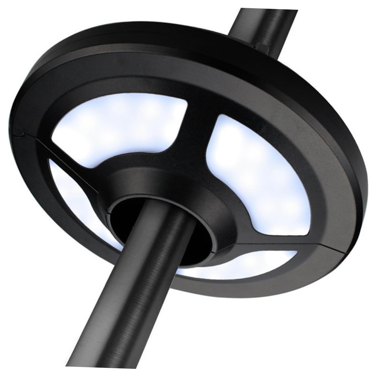 Lampada LED per Ombrello da Esterno Nero in Abs Illuminazione Luminosa e Sicura per Campeggio e Attività Notturne