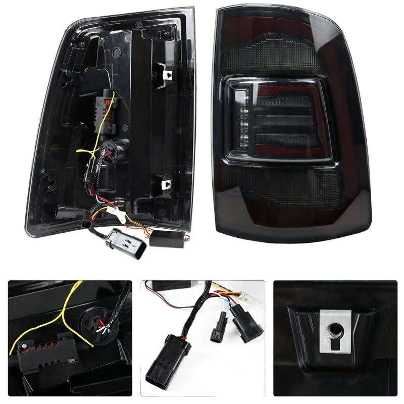 FSFYUK Terza Luce Stop A LED Per Ram 1500/2500/3500 Pickup (1994-2001, Escluso 1998) - Fanale Posteriore Con Lente Fumé