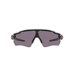 Oakley mens OO9208 Radar EV Path Rectangular Sunglasses, Matte Black/Prizm Grey, 38 mm