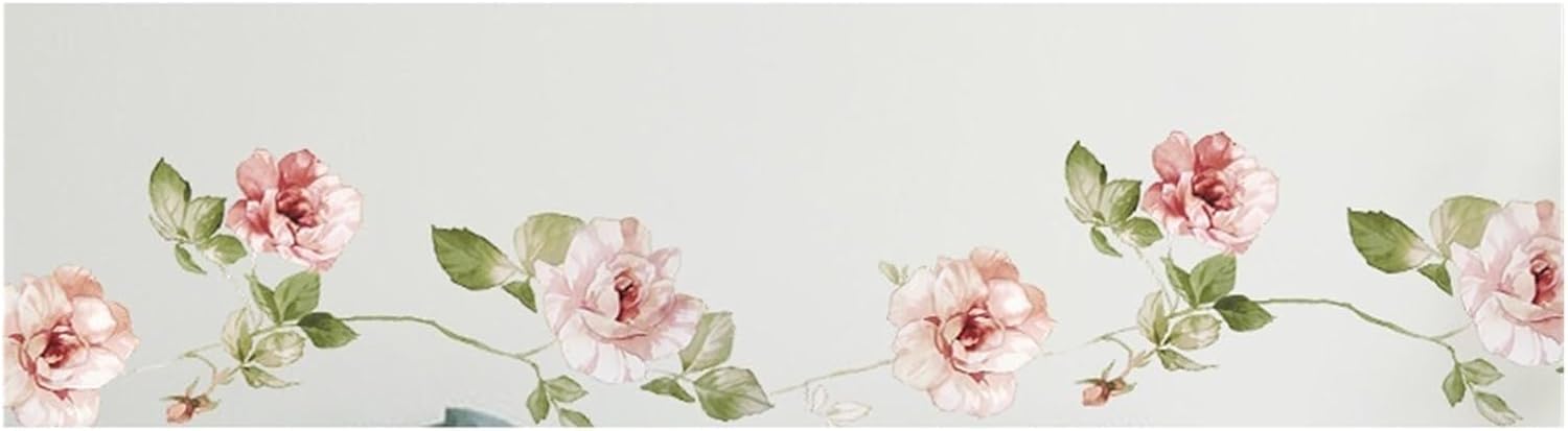 Flower Wall Stickers Flowers Vine Wall Sticker Bedroom Home Decoration Living Room Skirting Removable Wallpaper Self-Adhesive Stickers