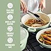 GreenLife 8 Piece Ceramic Nonstick Cookware Set, Induction Suitable Non Toxic PFAS-Free Pots & Pans, Dishwasher Safe, Cooking Set, Stock Pot, Saucepans & Frying Pans, Kitchen Cooking, Sage Green #4