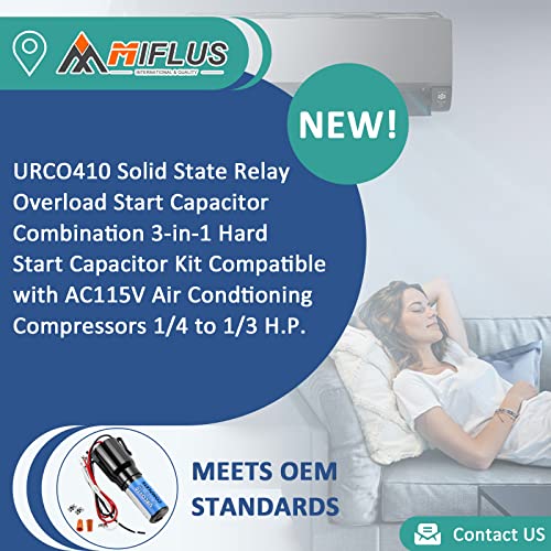 Miflus URCO410 Solid State Relay Overload Start Capacitor Combination 3-In-1 Hard Start Capacitor Kit thumb #5