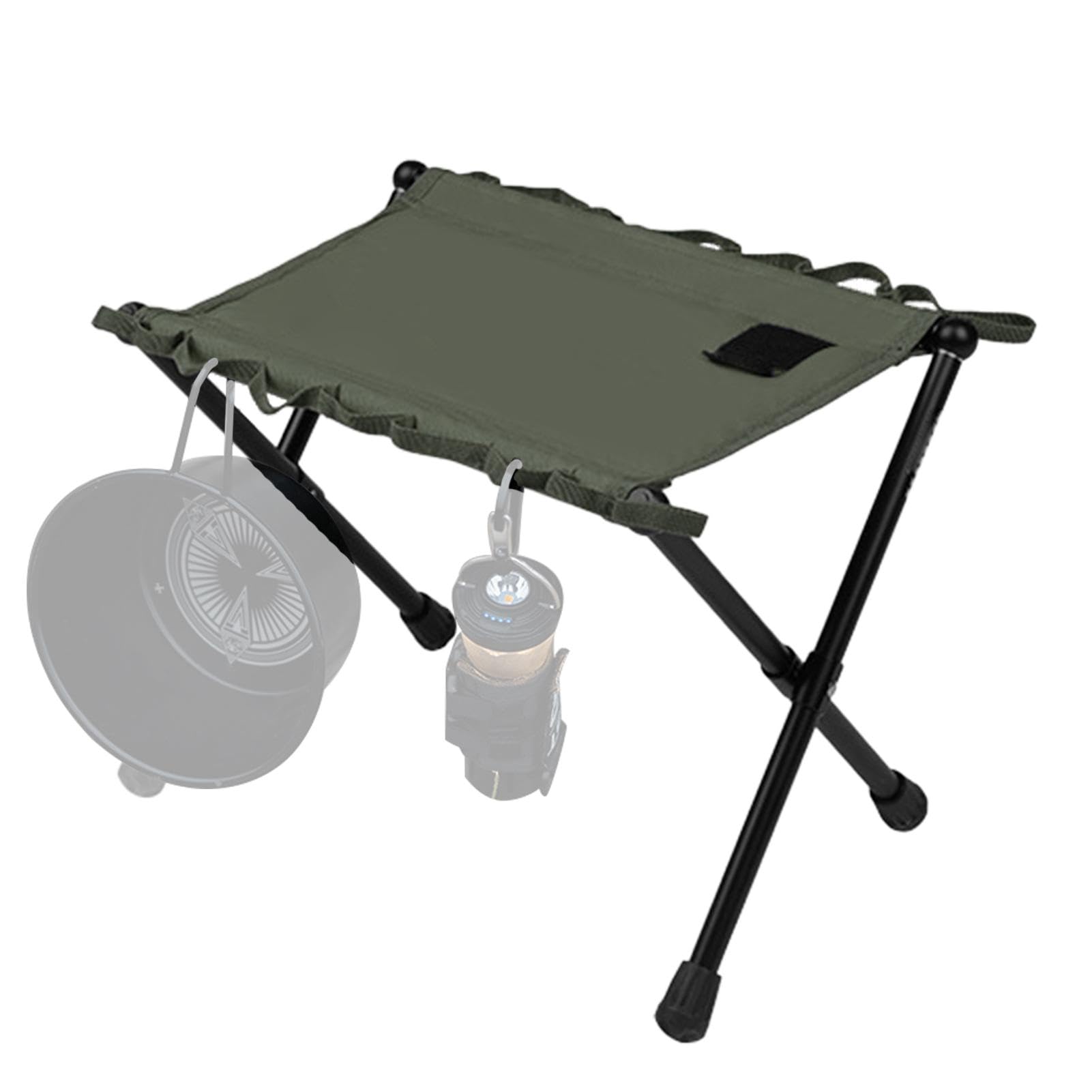 Taburete plegable para camping, taburete plegable portátil | Taburete de camping pequeño de tela Oxford | Taburete de carga de 100 kg, silla de camping portátil para parque, picnic, senderismo, spor