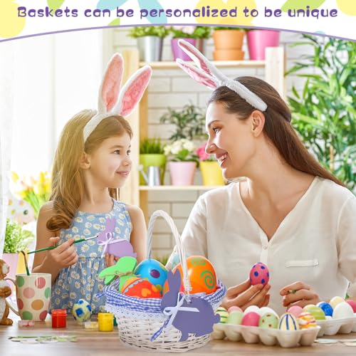 Panier de Pâques en osier de qualité supérieure avec doublure - 6