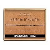 Inspirational Gifts for Best Friend Partner in Crime Bracelet for Women Morse Code Bracelet for Women Birthday Gifts Jewelry for Women