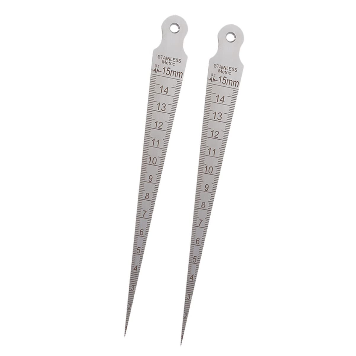 NAMOARLY Welding Inspection Gauge Set 2pc Taper Metric Gauge for Welding Depth Measurement