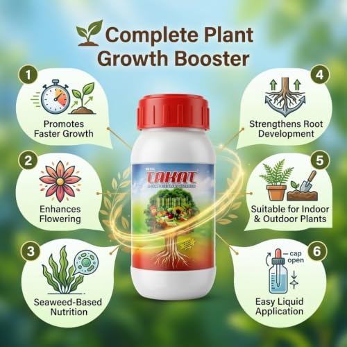 Image of Naval Takat - Bio-Fertilizer For Flowering & Growth, Seaweed Base Fertilizer, Perfect Liquid Fertilizer For Rose Plants (1000 Ml)