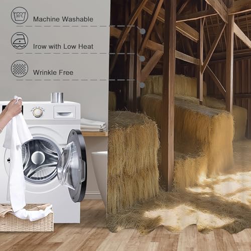 Rideau de douche imperméable avec œillets et anneaux inclus