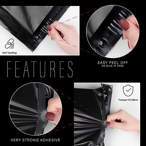 MXtore-Postage-Bags-for-Clothes-Pack-of-20-Black-14x19-inch-Parcel-Bags-for-Posting-Clothes-Self-Seal-Postal-Bags-Packaging-Bags-Tear-Resistant-Mailing-Bags-Shipping-Bags