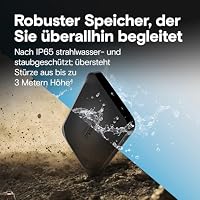 Crucial X10 4TB Externe SSD Festplatte, bis zu 2.100MB/s, USB-C 3.2 Gen2, IP65 Wasser- und Staubgeschützt, Portable SSD für Mac, PC, Smartphone und Spielkonsole, Schwarz - CT4000X10SSD9C02 – Ansicht 4