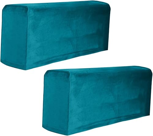 Miniatura 8 de ARTIBETTER 2 juegos protectores de reposabrazos para sofá, toallas y fundas de sofá, 2 unidades, 2 unidades, color azul