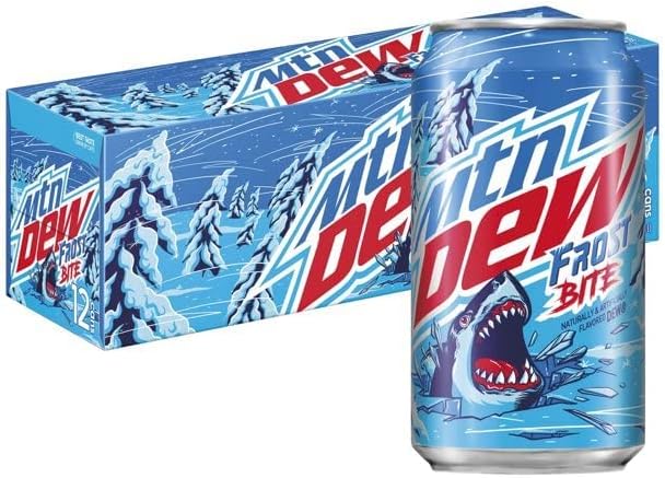 Mountain Dew Frost Bite Reserve - Munchie Box Stash- Cans or Bottles (Pack of ( 24 ) 12 Oz Cans)
