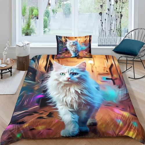 Housse de couette 135x200 Ragdoll avec 2 taies d'oreiller zippées - 2