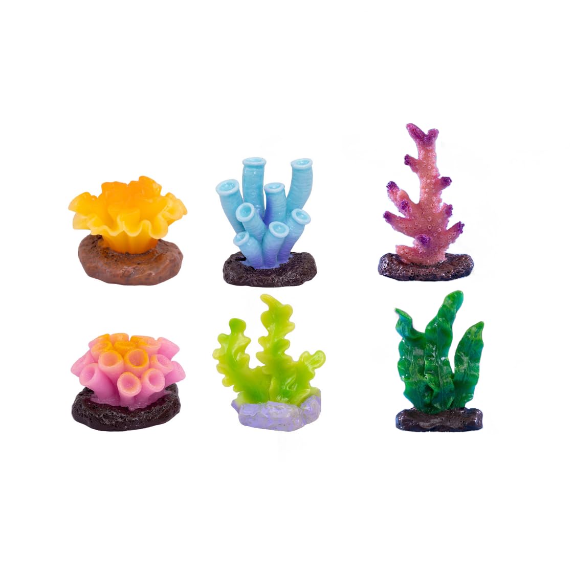 Amazon | HyzaPhix アクアリウム 水槽 ミニチュア 6種類セット サンゴ 