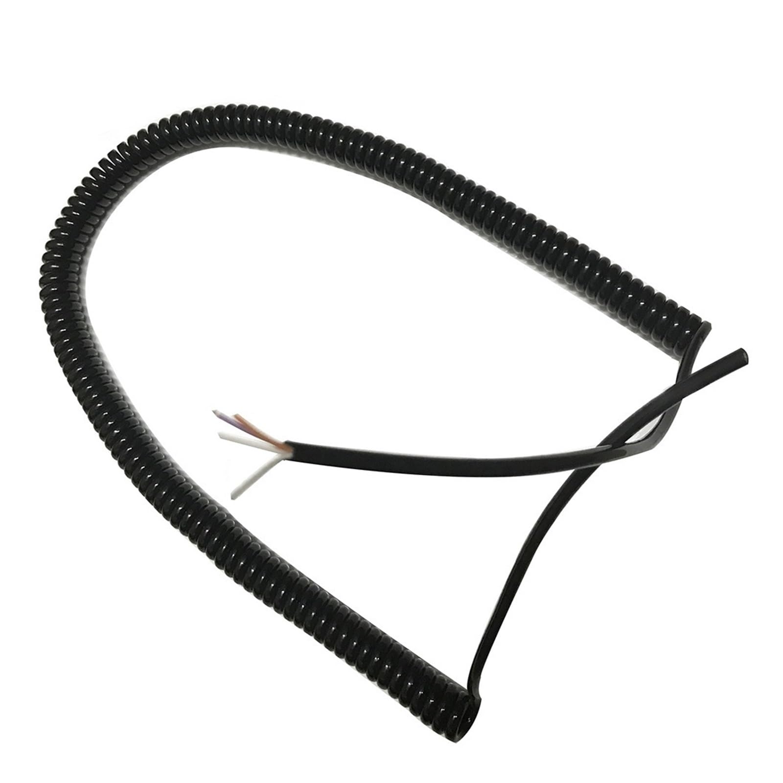 Cable Cord 2Pcs 4 Cores Car Trailers Spring Cable Soft Tinned Copper Wire Polyurethane 4 Pin 0.2mm Square Undraw 1.25 Meters 2.5 Meters Spiral Extension (Size : Undraw 2.5 Meters, Color : 4 core 0.2