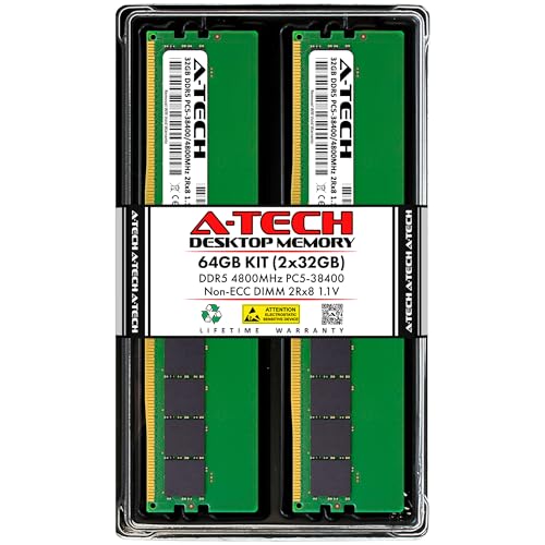64GBメモリ　DDR5 4800 32GB×2 Amazon.co.jp: A-Tech 64GB キット (2x32GB) DDR5 4800MHz PC5-38400
