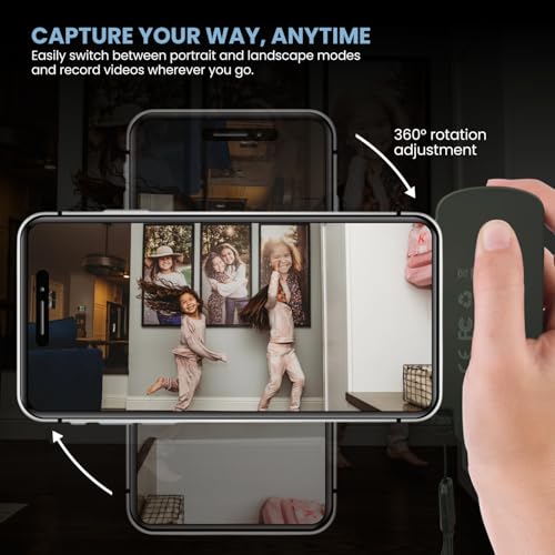Image of Magnetic Selfie Light with Camera Grip Handle Rechargeable, Bluetooth Remote, Phone Holder, Compatible iPhone 17 /16 /15 /14 /13 /12 & Android