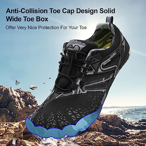 Image of XIHALOOK Athletic Hiking Water Shoes Womens Mens Quick Dry Barefoot for Beach Walking Kayaking Surfing Training