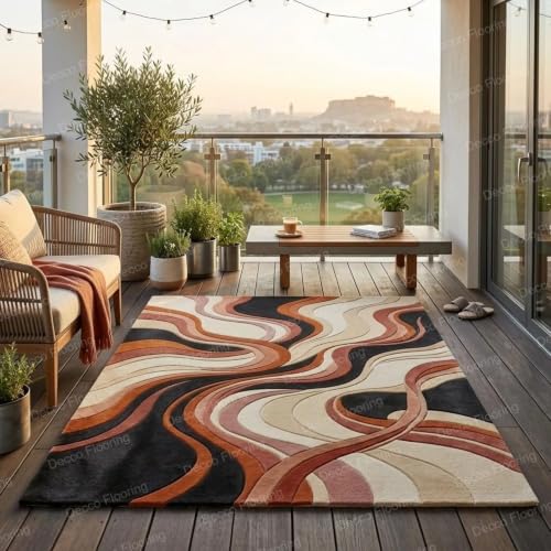 Image of Soft Pure Woolen Modern Collection Tufted Carpet for Living Room,Bedroom'Kitchen and Hall (12 X 15) Feet