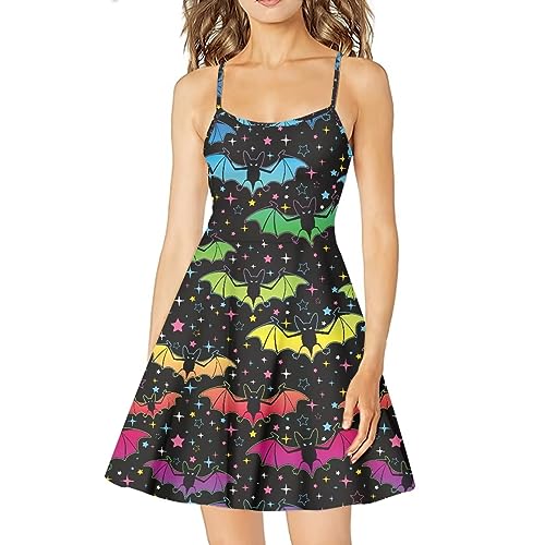 Image of Coloranimal Women's Summer Sleeveless Casual Swing Dresses with Loose Fit Beach Sundress