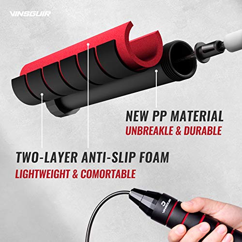 image for Vinsguir Jump Rope, Adjustable length Jumping Rope for Workout, Lightw