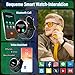 Militär Smartwatch Herren Damen,1.39''HD Display Fitnessuhr für Outdoor, Herzfrequenz Schlafmonitor,110+ Sportmodi,IP68 Wasserdicht Sportuhr,30 Tage Akkulaufzeit, Schrittzähler für Android iOS,Schwarz