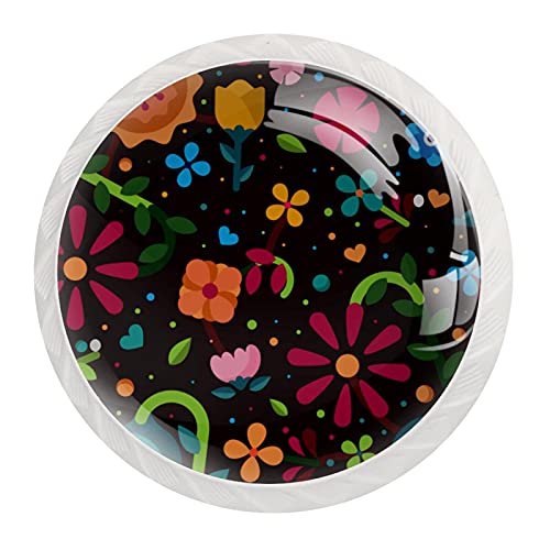 Boutons de commode fleur de dessin animé pour chambre d'enfant