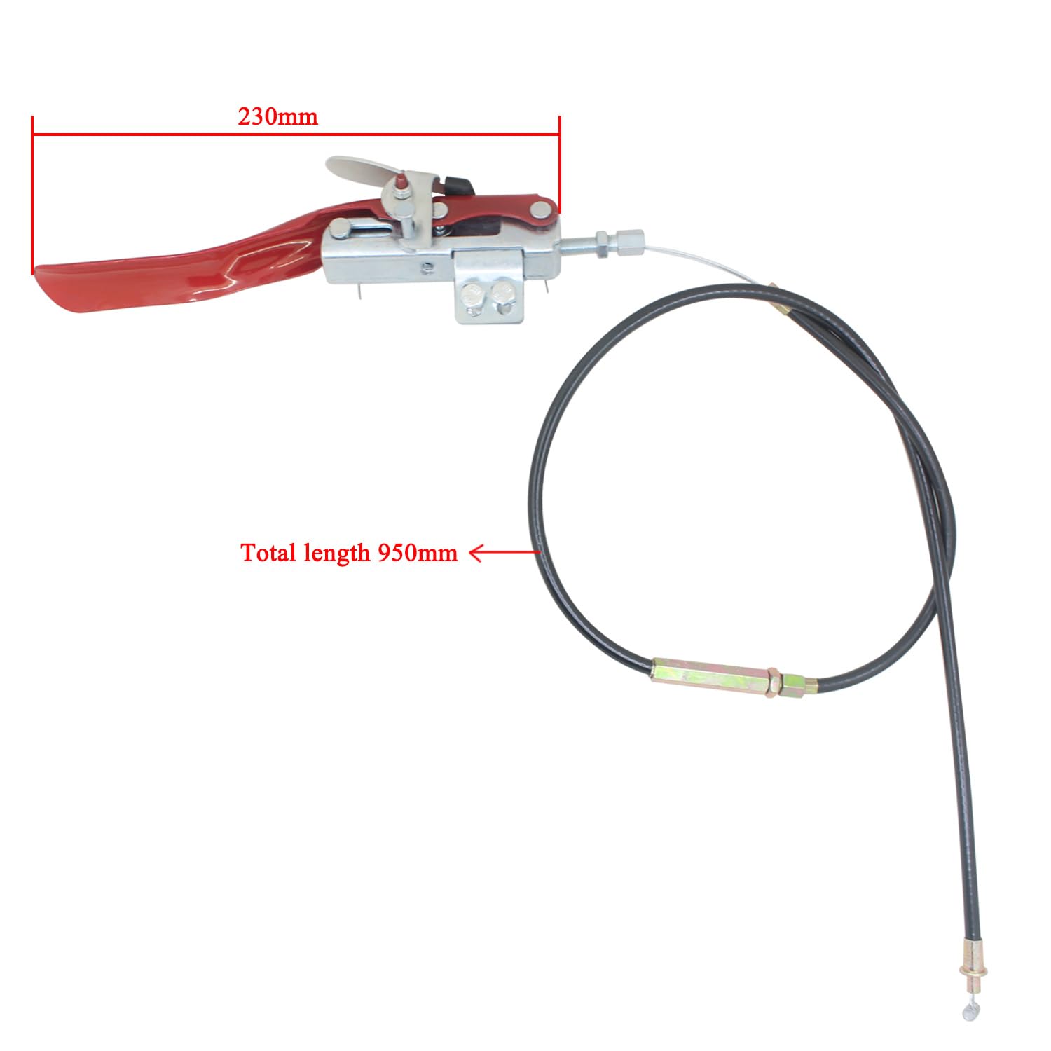 Zolink Autobloquant Manette d'Embrayage Motoculteur pour Micro Cultivateur Motobineuse Désherbeur Mécanique Tracté Poignées Autobloquantes Kit Câble Embrayage