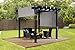 Sojag 10' x 10' x 8' Yamba Outdoor Backyard Pergola Square Shaped Weather-Resistant Aluminum Frame Gazebo, Dark Grey