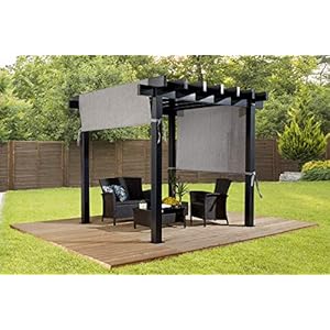 Sojag 10' x 10' x 8' Yamba Outdoor Backyard Pergola Square Shaped Weather-Resistant Aluminum Frame Gazebo, Dark Grey Sojag 10 x 10 x 8 Yamba Outdoor Backyard Pergola Square Shaped Weather Resistant Aluminum Frame Gazebo Dark Grey
