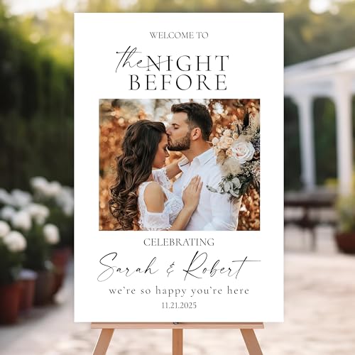 The Night Before Welcome Sign, Rehearsal Dinner Sign, The Night