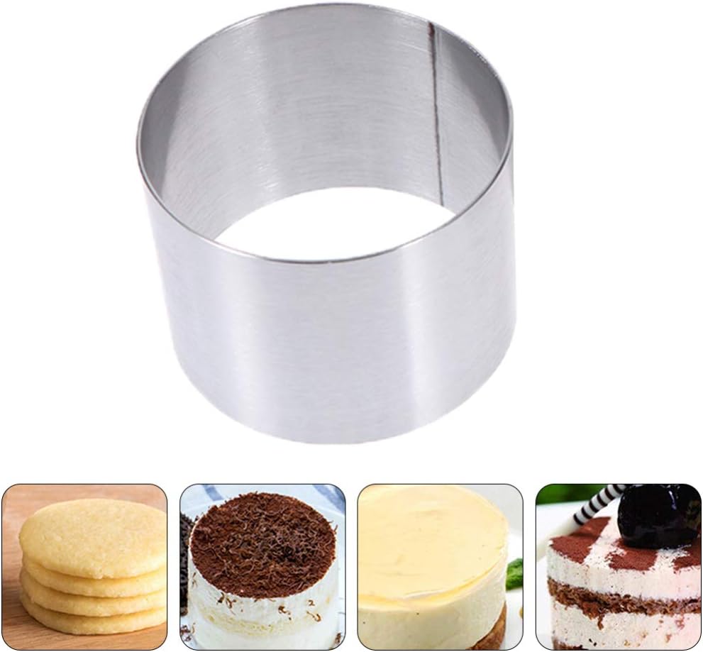 16 Pcs Round Mousse Circle DIY Mousse Cake Mold Round Baking Mold Round Cake Dessert Mold DIY Baking Mold Mini Baking Mold Stainless Steel Baking Mold Round Mousse Cake Biscuit
