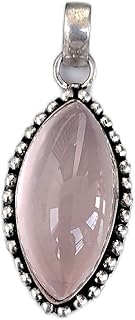 Rose Quartz Pendant, Marquise Pendant, Pale Pink Stone Pendant, Bohemian Pendant, Bridesmaid Gifts, Healing Crystal Pendant, ooak Pendant, Marquise Rose Quartz Pendant, Boho Pendant, Vintage Pendant, Handmade Pendant, Self Love Pendant, Eye Shaped Pendant