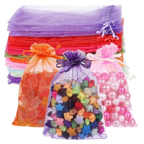 Vaguelly 100 Bolsas De Organza Con Hilo De Perlas Bolsas Para Dulces De Fiesta Bolsas Transparentes Para Fiestas Bolsas De Organza Para Joyería Bolsas Transparentes Para Dulces Bolsas