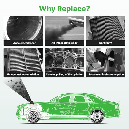 Image of 2PCS Engine Air Filter Fit for Nissan Rogue 2021 2022 2023 2024 2025 2026 2.5L Air Filter for My Car Replacement Engine Filter Automotive Accessories# 16546-6RA0A