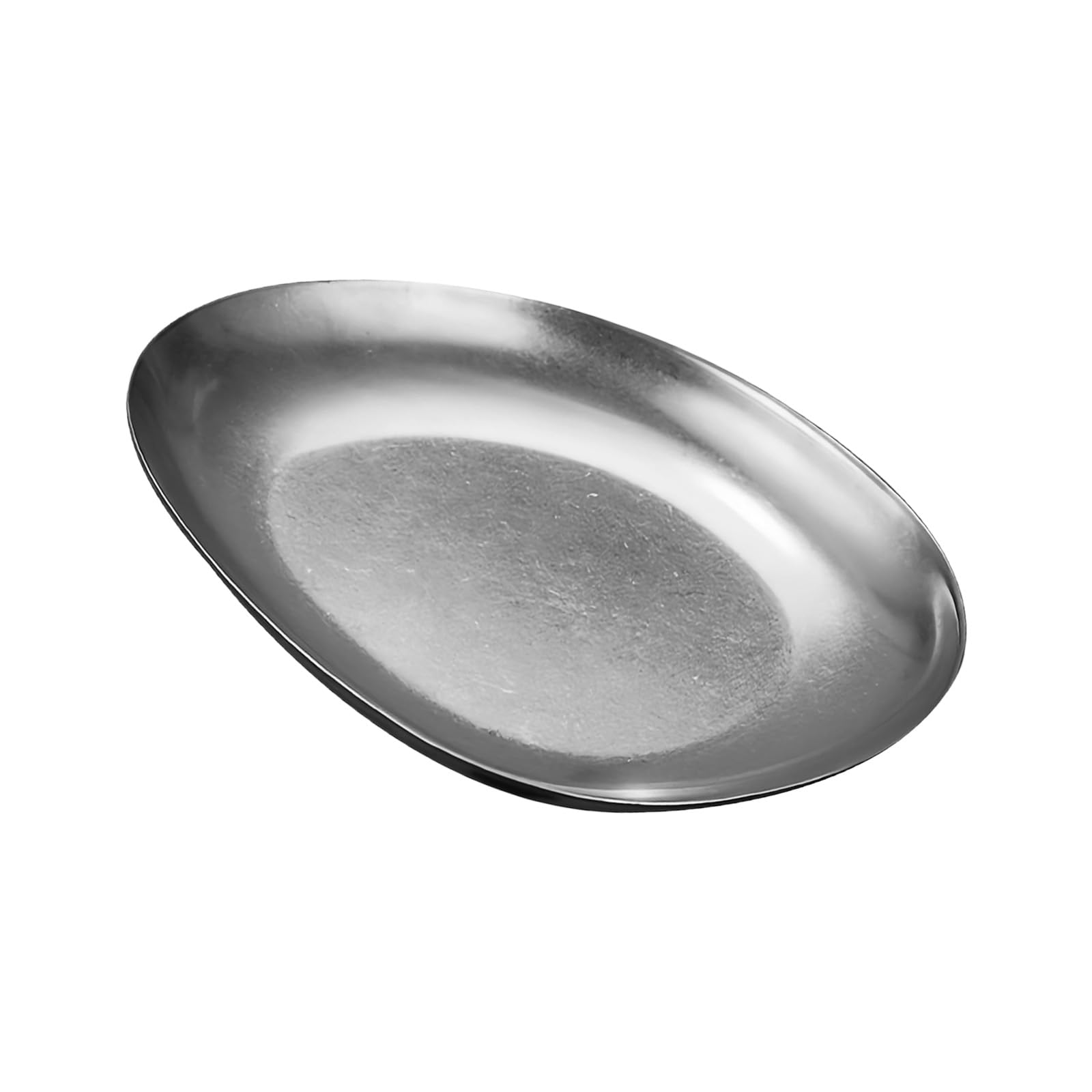 Xinsheinelry Retro Stainless Steel Dessert Platter Elegant Plate Metal Serving Tray for Parties and Daily Dining Antique Fashion Appetizer Plate