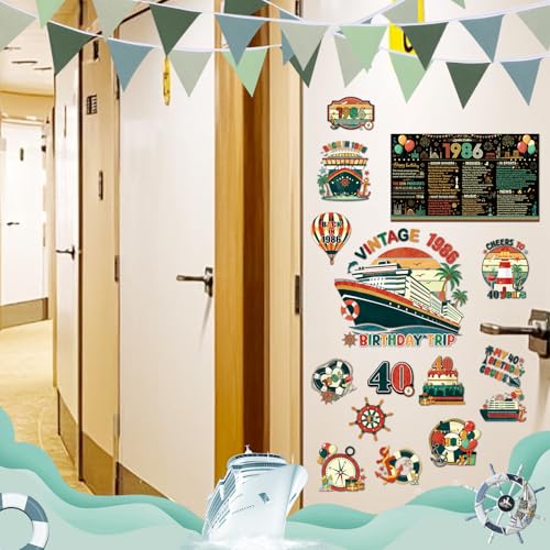 Dazoratix Imán Decorativo Retro para Cumpleaños 40 Años miniatura 5
