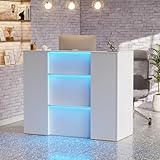 Mueble Recepción con LED, cafetería